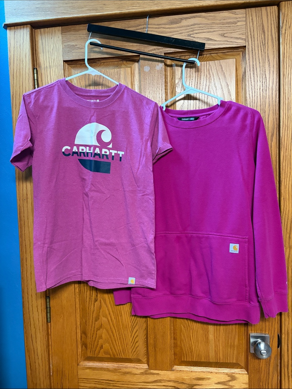 Carhartt Pink Short Sleeve Logo Tee & Crewneck Set